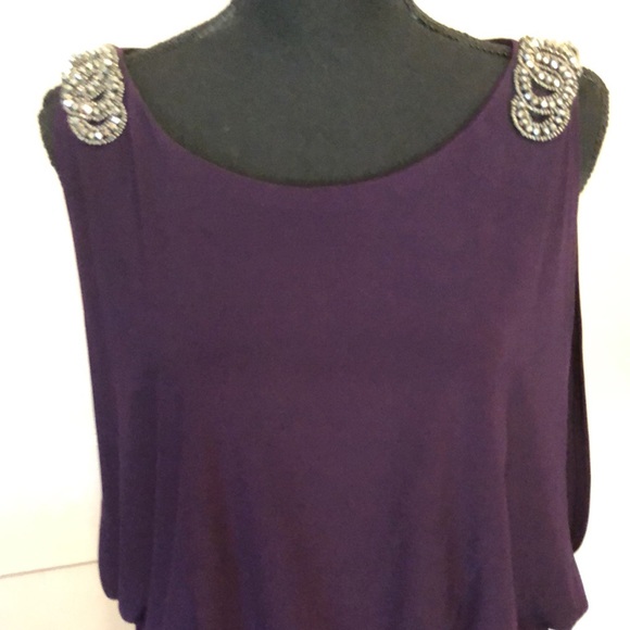 Dress Barn gorgeous dress in plum purple. Ptp 23” size 8 - Picture 3 of 9